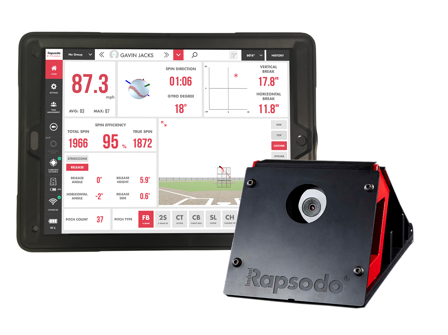 Lanceur D'entraînement Baseball/softball Rapsodo 2.0 – Portable Sur Batterie